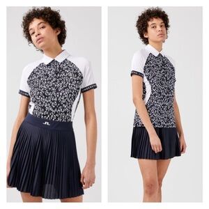 J. Lindeberg Behati Animal Print Golf Polo S